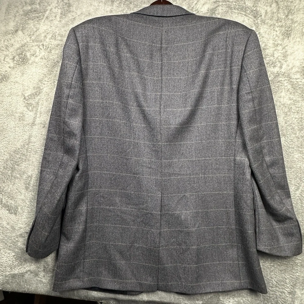 Botany 500 Blazer Sport Coat Suit Jacket Men's 42R Houndstooth 100% Lambswool
